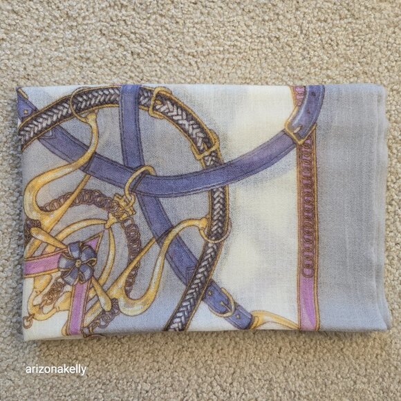 Cinta Featherweight Italian Cashmere Scarf Equestrian - Picture 14 of 16